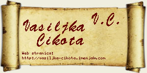 Vasiljka Cikota vizit kartica